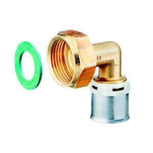 Puristusyhdistäjä kulma Alpex 20x3/4 sk messinki